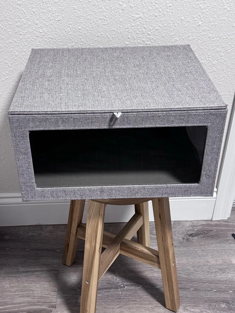 Cambridge Drop-Front Sweater Box in Grey - The Container Store EUC